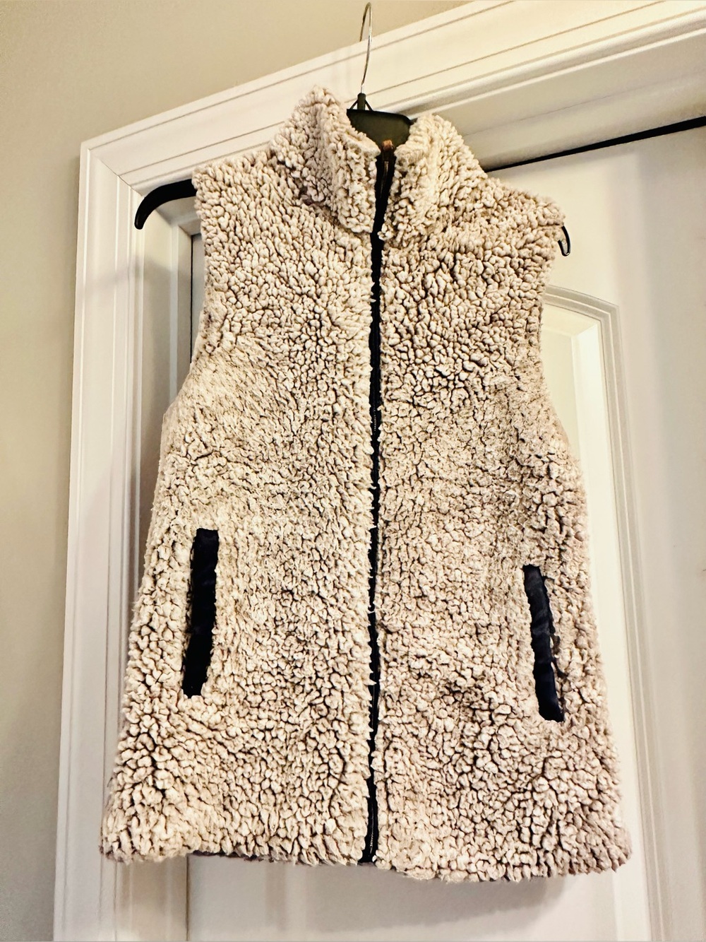 Simply Southern Sherpa Fleece Full-Zip Gray Colorway Vest Suze Small